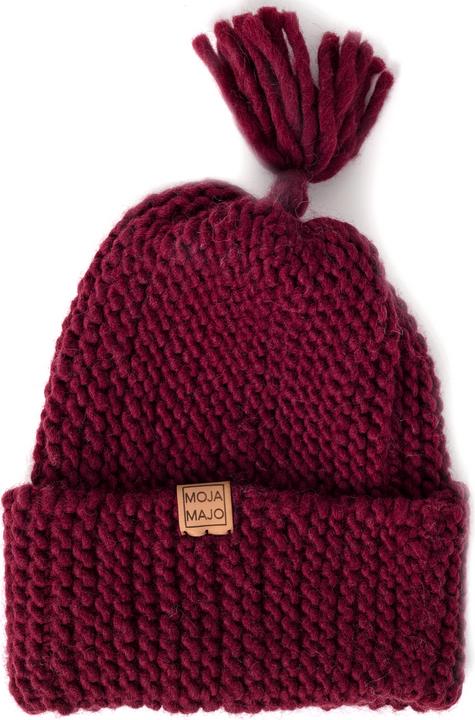 Actual product image Moja Majo Children's Wool Hat Pink One Size, Bordeaux