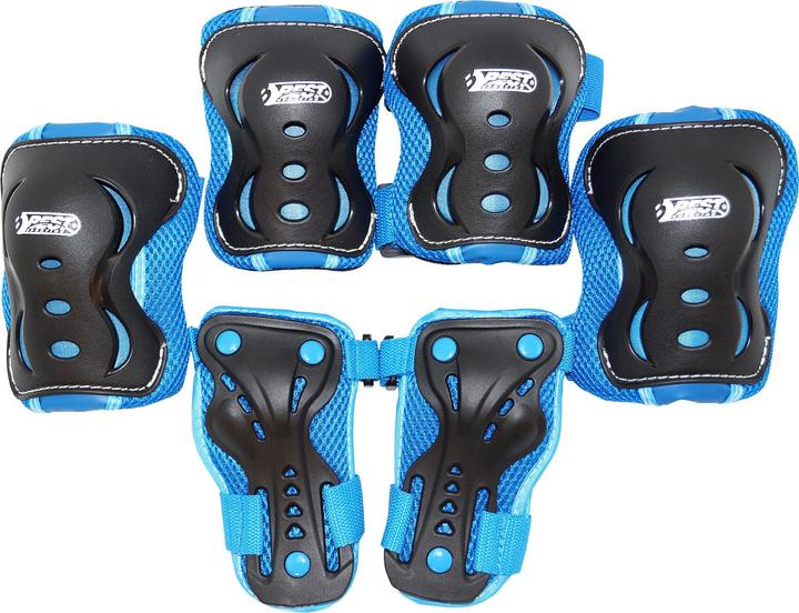 Magni Best Sporting beschermerset HQ, knie-, elleboog- en handbeschermers voor kinderen, maat XS/S M (XS, S, M, Polsbeschermers, Kniebrace, Ellebogen, 6 stuk)
