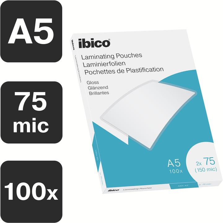 Actual product image Ibico Laminating foil A5, 75 µm 100 pieces (A5, 100 Piece, 75 µm)
