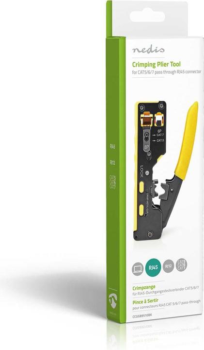 Actual product image Nedis Crimp pliers | CAT5 / CAT5e / CAT6 / CAT6a / CAT7 / RJ12 / RJ45 | Pulling / Cutting / Pliers