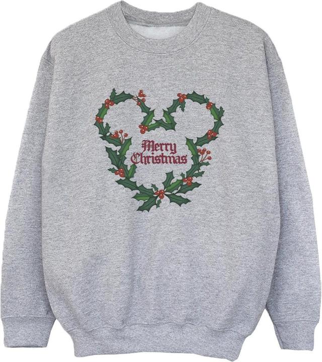 Disney Mickey Mouse Merry Christmas Holly Sweatshirt Jungen