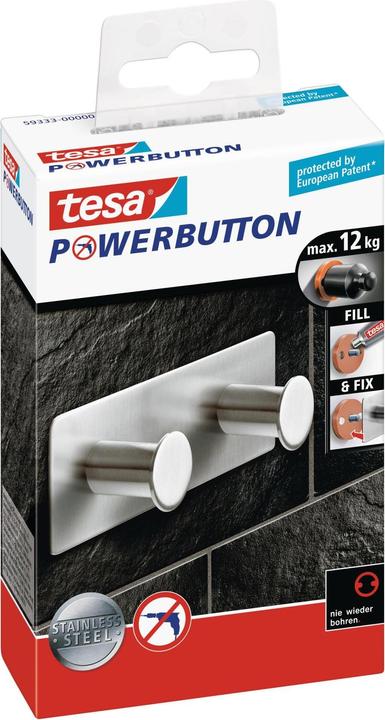 Produktbild tesa Powerbutton Doppelhaken Classic