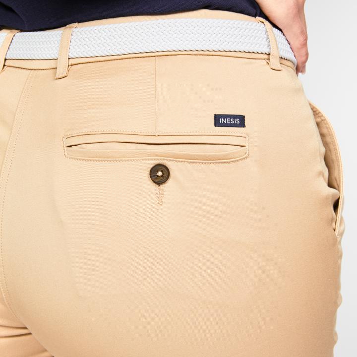 Actual product image Inesis Women's Golf Chino Cotton Trousers - MW500 Beige (31)