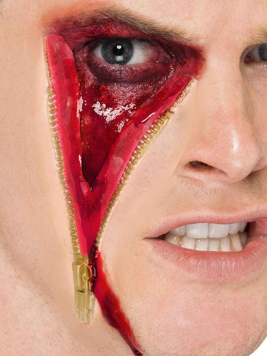 Actual product image Smiffys Zip Face Zipper Horror Wound Latex Application