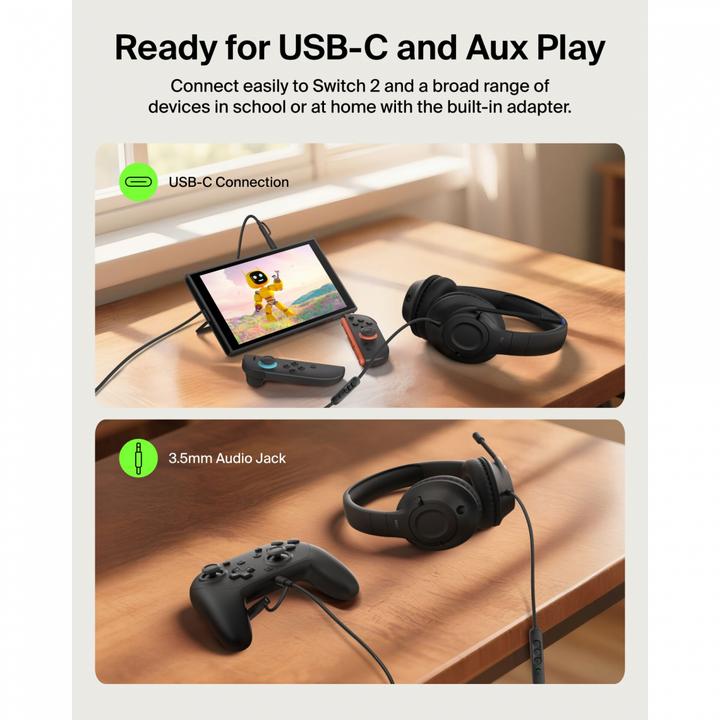 Image du produit Belkin Gaming On-Ear Kopfhörer für Kinder mit Kabel ENA011hqBK