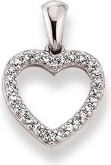 Natsumi Schmuck Anhänger Herz Diamant Weissgold 18K/750 (750/18 K Weissgold)