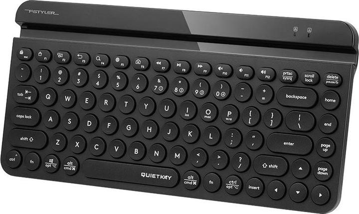 Actual product image A4Tech Wireless Keyboard FSTYLER FBK30 Black 2.4GHz+BT (Silent) (Eng. Int., Wireless)