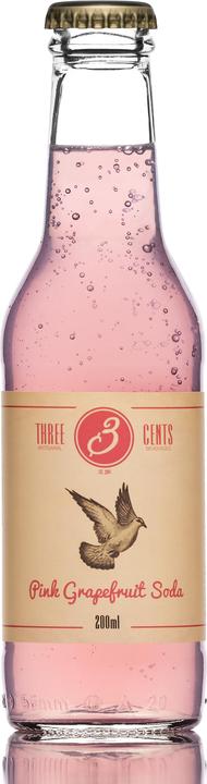 Actual product image Three Cents Pink grapefruit soda (24 x 20 cl)