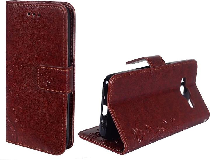 Produktbild König Design Schutz Handy Hülle für Samsung Galaxy J3 (2016) Case Cover Tasche Wallet Etui (Samsung Galaxy J3 (2016))
