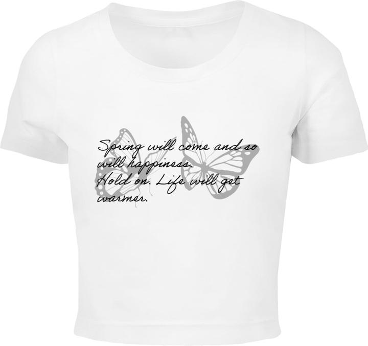 Immagine prodotto Merchcode Ladies Spring Saying Cropped Tee - 191033 (S)
