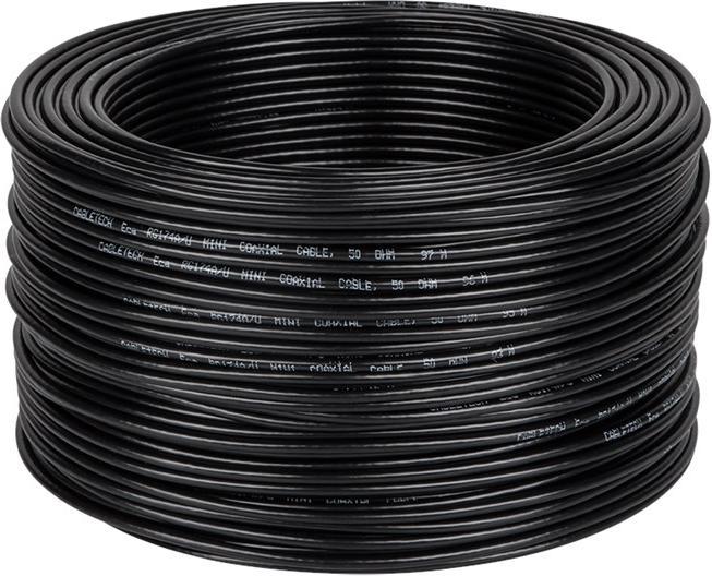 Produktbild NoName RG174 Koaxialkabel 50 Ohm 100m schwarz (Antennenkabel)