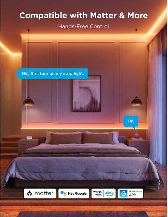 Actual product image Govee LED Strip (RGBIC, RGBW, 300 cm, Indoor)