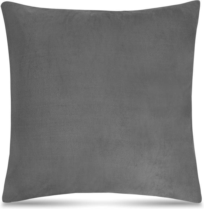 Produktbild Aspero 2 Kissenbezüge „Vora“ Anthrazit (60 x 60 cm)