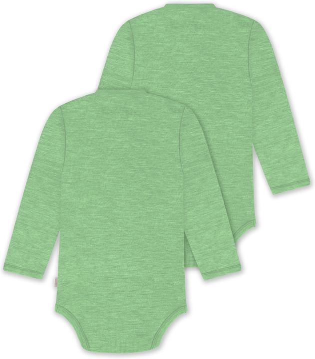 Image du produit Normani Lot de 2 body bébé Basic Merino Body à langer manches longues avec bouton - 9347 (80)