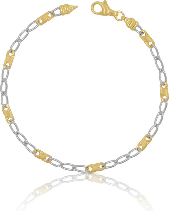 Image du produit Muau Chaîne de 8 (19 cm, 750, Or blanc, Or jaune 18 carats)
