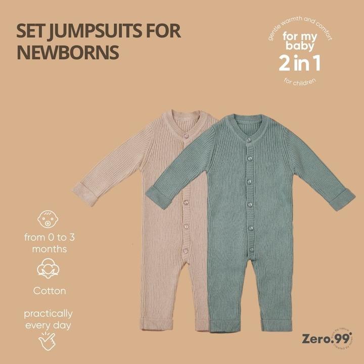 Produktbild Zero.99 2er Baby-Set Strampler, 100% Baumwolle (50, 56, 62, 68)