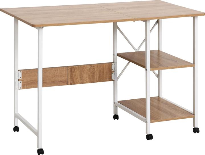 Produktbild Homcom Schreibtisch einklappbar und auf Rollen (107 x 55 x 76 cm)