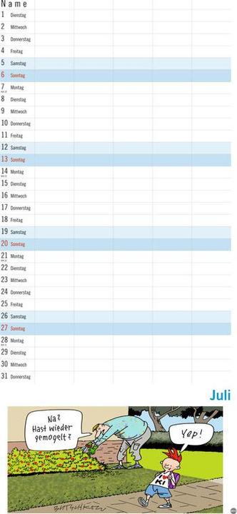 Actual product image Heye Family planner (21 x 45 cm, Hardcover, German)