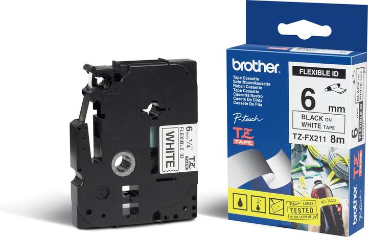 Actual product image Brother Tze-Fx211 (1.80 cm, Black)