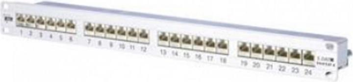 Actual product image Metz Connect BTR E-DAT patch panel 24x8(8) 1U Cat.6 with LSA connection terminals anodized aluminum