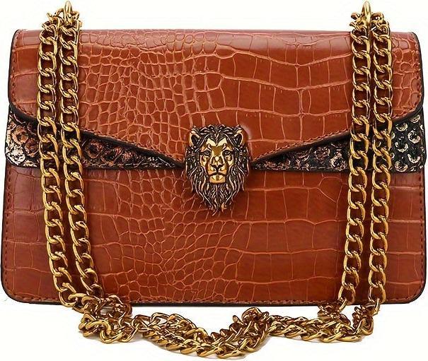Immagine prodotto Only-Bags.Store Mini borsa a tracolla quadrata dal design classico di nicchia, con patta alla moda e catena con