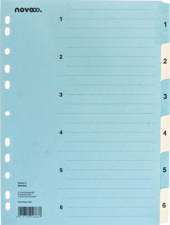 Produktbild Novooo Kartonregister blau/beige A4