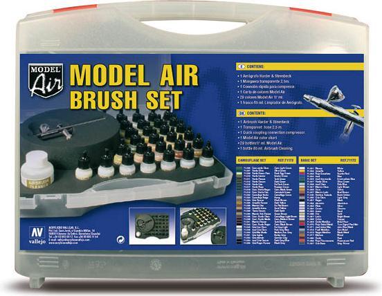 Actual product image Vallejo Model Air Basic Colors & Airbrush (Stainless steel, 29 ml)