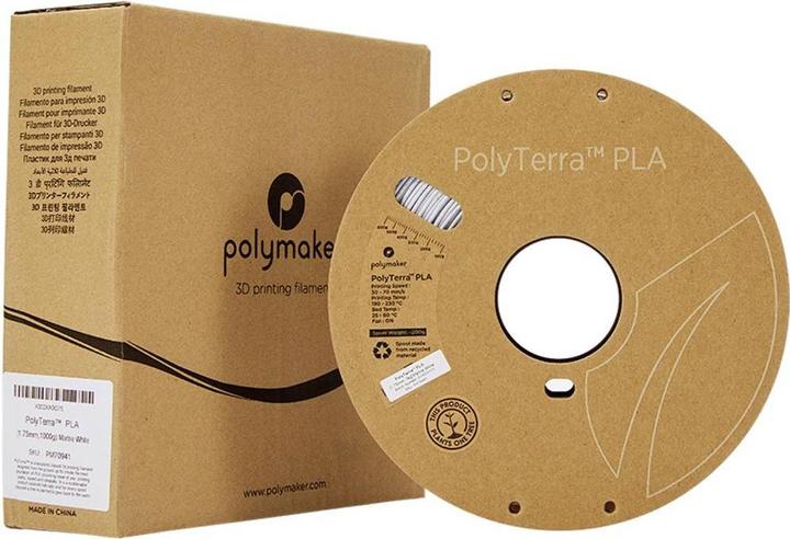 Image du produit Polymaker PolyTerra (PLA, 1.75 mm, 1000 g, Blanc)