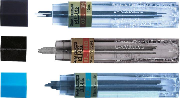 Actual product image Pentel Pencil leads Hi-Polymer Super (Refill, Graphite, 0.50 mm)