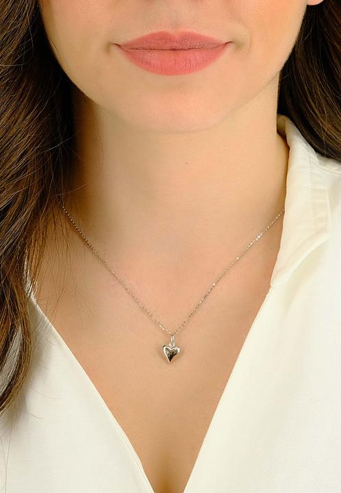 Image du produit Muau Pendant heart white gold 750, 16x11mm (Or blanc 750/18K)