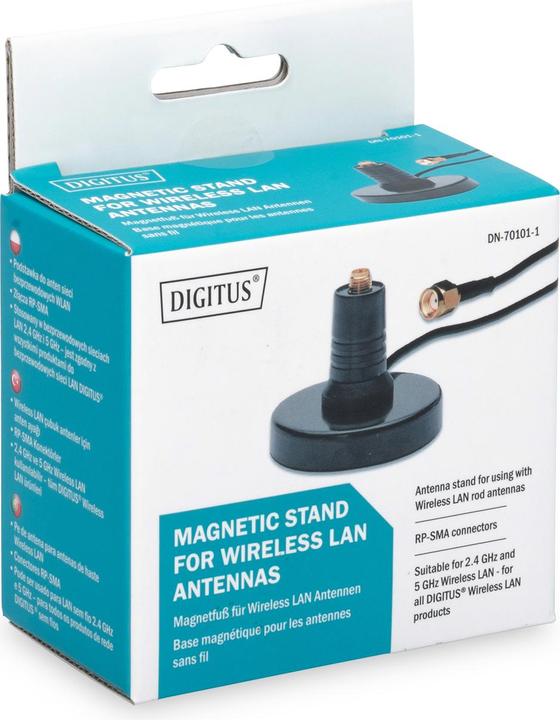 Immagine prodotto Digitus Cavo coassiale con supporto magnetico per l'antenna WLAN (WiFi)