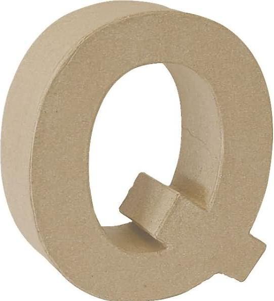Produktbild Knorr Prandell Pappmache 3D-Buchstabe Q 17,5x17,5x5,5 cm natur