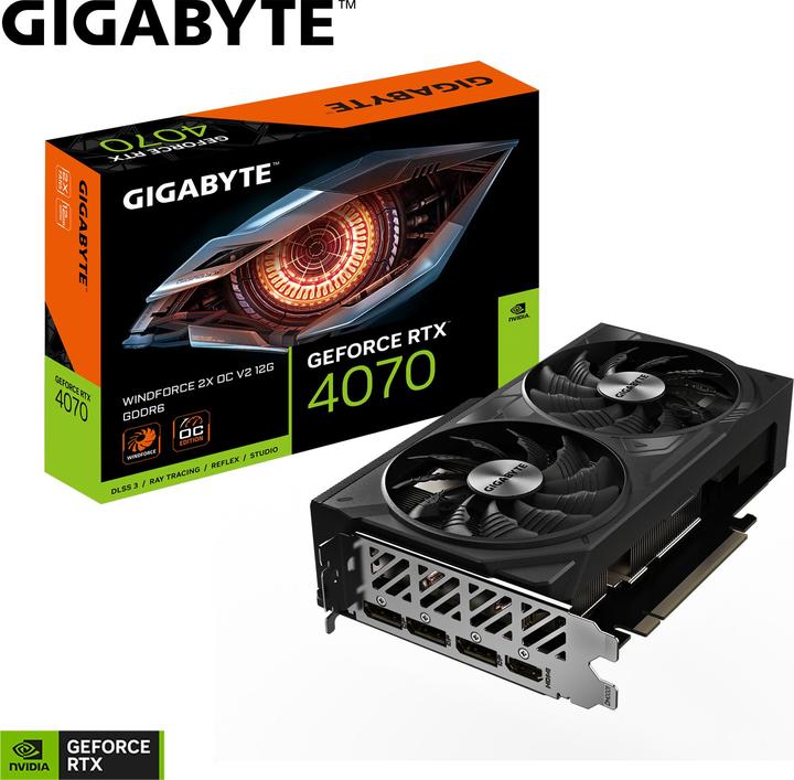 Produktbild Gigabyte GeForce RTX 4070 Windforce 2X OC V2 (12 GB)