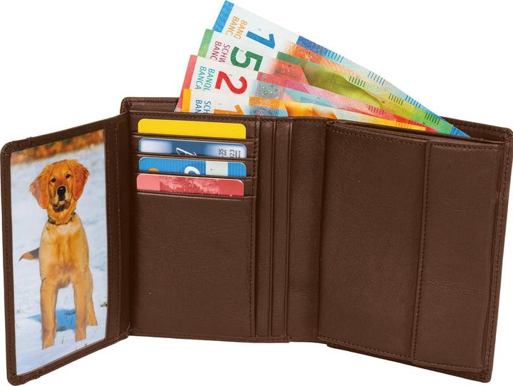 Immagine prodotto Welltravel Portafoglio in pelle con protezione RFID, marrone