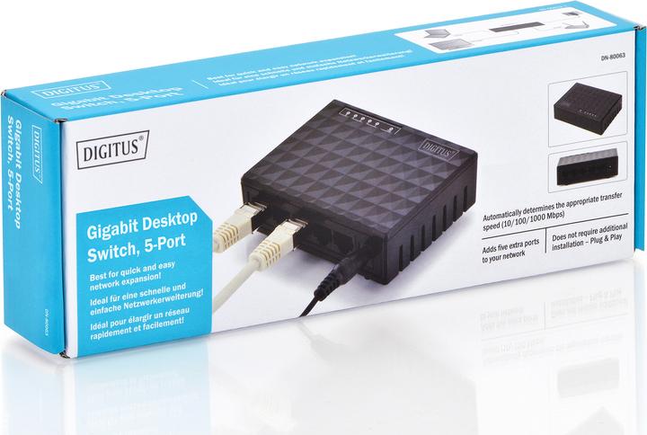 Actual product image Digitus Gigabit Desktop Switch, 5-port (5 ports)
