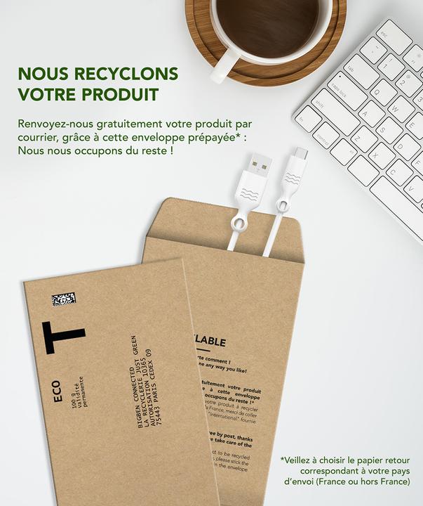 Produktbild Bigben ECO Cable USB A-Micro 2m White (2 m, USB 2.0)