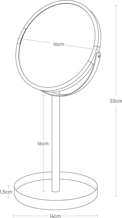 Produktbild Yamazaki Tischspiegel mit Ablage TOWER