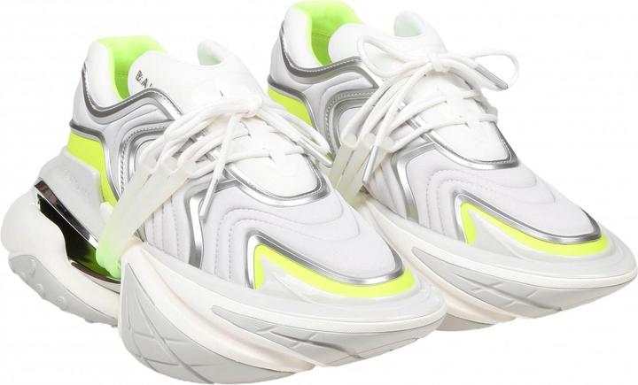 Actual product image Balmain unicorn wave sneakers in neoprene color white and yellow (42)