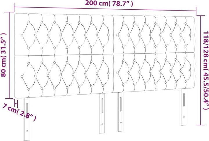 Actual product image VidaXL Jasmine (200 x 7 x 128 cm)