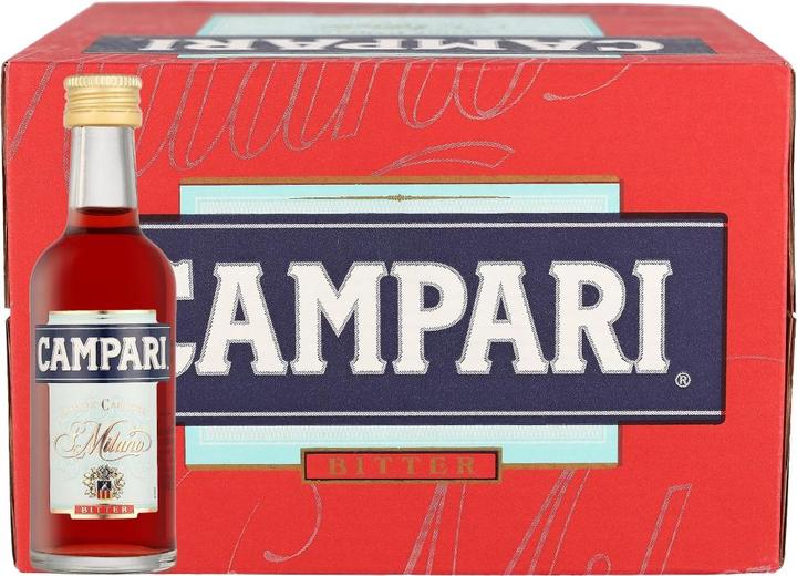 Campari Bitter Aperitif aus Italien 25% Vol. 0,05l (25 %, Italien, 1 x 5 cl, Bitter)
