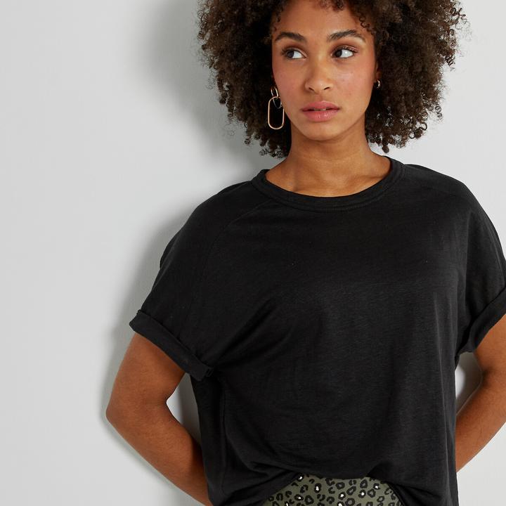 Immagine prodotto La Redoute Collections T-shirt in lino con scollo rotondo (M)