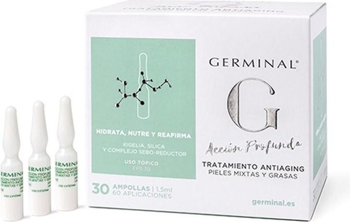 Actual product image Germinal 30 Ampollas Accion Profunda Tratamiento Antiaging Pieles (45 ml)