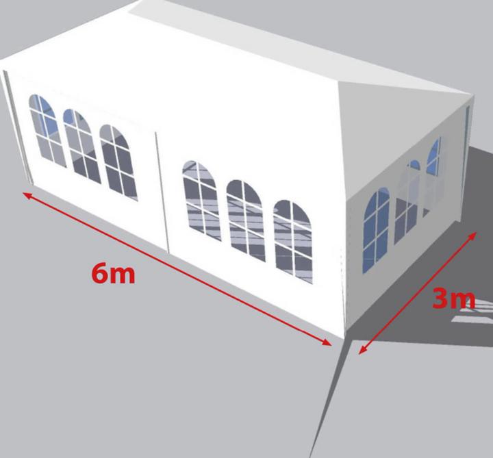 Produktbild Lifetime Gazebo&sidewalls 2.5x6x3m, wit (600 cm, 300 cm)