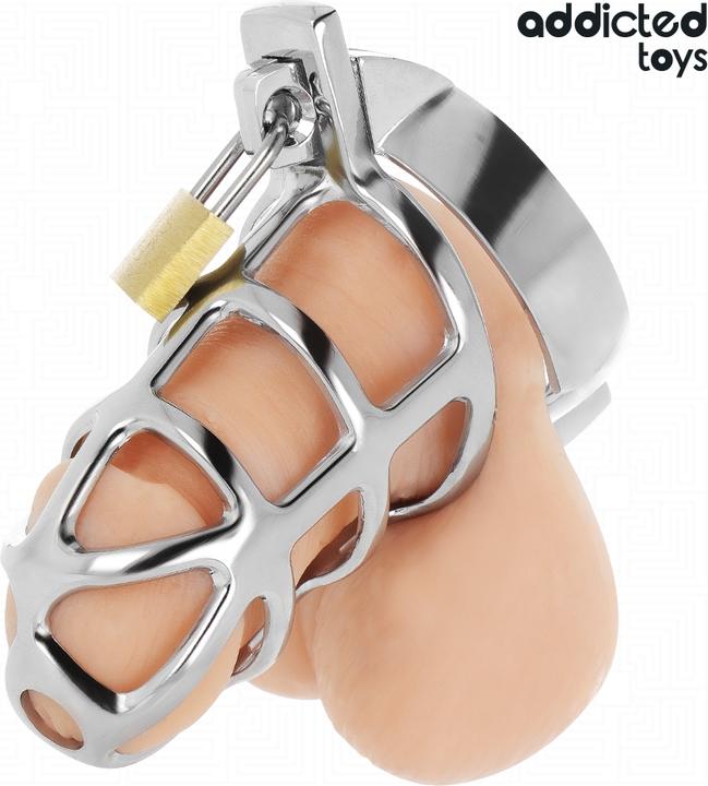 Actual product image Addicted toys Locked - Silbernes Schloss Peniskã„Fig Metall Grã–Sse M