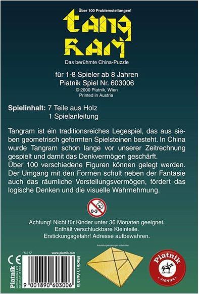 Actual product image Piatnik tangram (German)