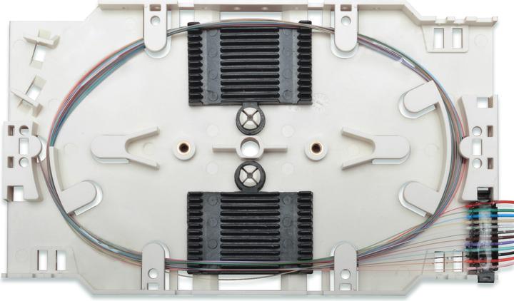 Image du produit Digitus Cassette d’épissure avec 12 raccords flexibles, pré-montée, LC, OM4 (CAT8.1)