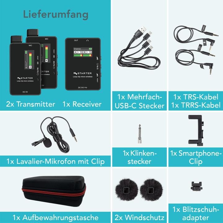 Actual product image Wiltec Loop Clip Micro Wireless Kit3 – 3.5