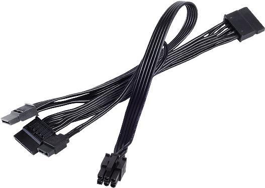 Actual product image Silverstone short power supply cable set for Strider, flatband