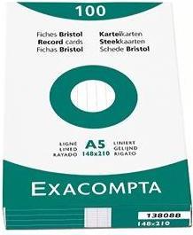 Immagine prodotto Exacompta Schede A8 (55 x 74 mm, 205 g/m², 100 x)