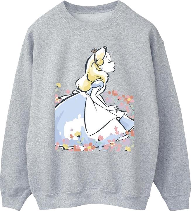 Disney Alice In Wonderland Sketch Flowers Sweatshirt